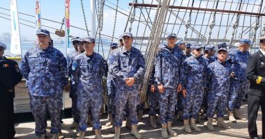 Galerie FOTO / Eveniment istoric în Portul Militar Constanţa! Ministrul Apărării, Vasile Dîncu, prezent la desemnarea Navei-școală "Mircea" ca ambasador al României Sustenabile - 11