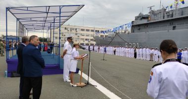 Galerie FOTO. MOMENTE PLINE DE EMOŢIE, în portul militar Constanța. Elevii Colegiului Militar "Alexandru Ioan Cuza", festivitate de absolvire - 2