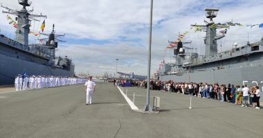 Galerie FOTO. MOMENTE PLINE DE EMOŢIE, în portul militar Constanța. Elevii Colegiului Militar "Alexandru Ioan Cuza", festivitate de absolvire - 6