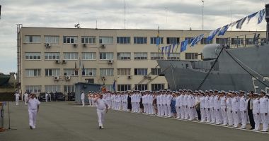 Galerie FOTO. MOMENTE PLINE DE EMOŢIE, în portul militar Constanța. Elevii Colegiului Militar "Alexandru Ioan Cuza", festivitate de absolvire - 8
