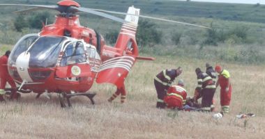 Galerie foto. Grav accident rutier în județul Constanța, cu patru victime! Intervine elicopterul SMURD - 2