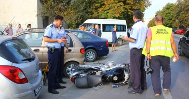 Motociclist implicat într-un accident rutier / Galerie foto - 2