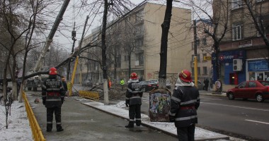 IMAGINI incredibile pe b-dul Tomis / Copac smuls din rădăcini și aruncat în mijlocul drumului - 8