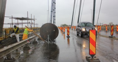 Galerie FOTO / E OFICIAL! Iată cum se va circula, de mâine, pe podul de la Agigea - 11