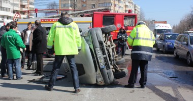 IMAGINI SPECTACULOASE / ACCIDENTUL de la Podul de la Butelii a blocat zona - 3