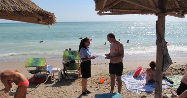 Galerie FOTO. Polițiștii au fost, astăzi, pe plaja din sudul litoralului - 4