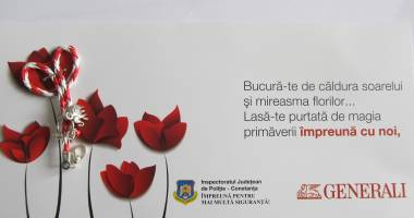 Galerie FOTO. Polițiștii au continuat să ofere mărțișoare și astăzi - 8