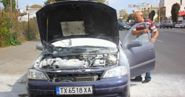 Galerie FOTO. Autoturism în flăcări pe I.C.Brătianu - UPDATE - 4