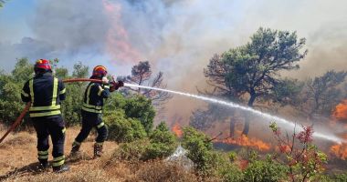 Stire din Actualitate : Pompierii români în luptă cu incendiile de vegetație din Grecia. Atena acoperită de fum gros