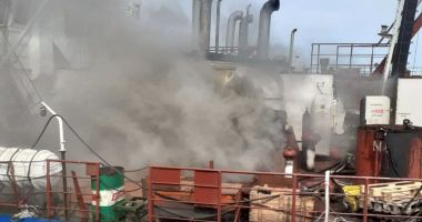VIDEO / Incendiu în Șantierul Naval Midia! Intervin pompierii - 2