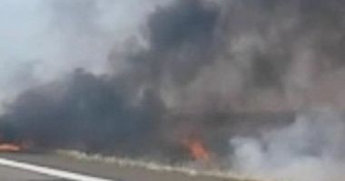 Incendiu în zona autostrăzii A2 Constanța- București