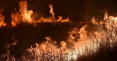 Stire din Eveniment : Incendiu de vegetaţie în Delta Dunării, în apropiere de Sulina. Pompierii au intervenit rapid