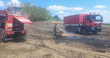 Incendiu de vegetație uscată în Zona Industrială. Intervin patru mașini de intervenție