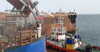 VIDEO / Incendiu în Șantierul Naval Midia! Intervin pompierii - 1