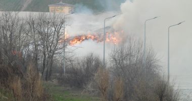 VIDEO: ALERTĂ la Constanţa. Arde o terasă de pe Plaja Modern - 3