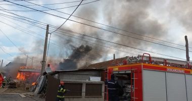 GALERIE FOTO. Incendiu la un depozit de mobilă, în judeţul Constanţa - 2