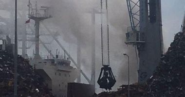 Incendiu pe o navă cu deșeuri la Southampton