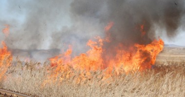 Incendiu în apropiere de Hârșova