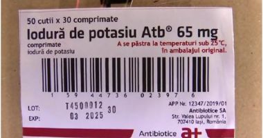 Stire din Social : Ministerul Sănătății s-a sucit: Nu mai distribuie pastilele cu iod. ”Doar dacă vom avea, ferească Dumnezeu, un accident nuclear”