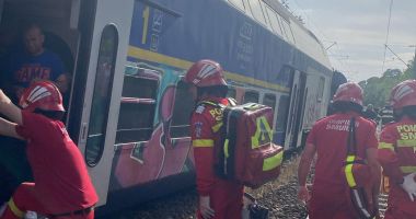 Planul Roşu de intervenţie, activat de dimineaţă! 250 de pasageri se aflau în trenul implicat în accident