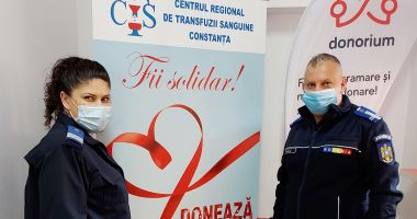 Stire din Eveniment : Jandarmii din Constanța - donatori de sânge, donatori de viață!