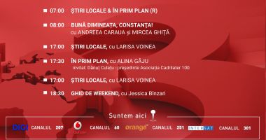 Stire din Actualitate : Programul zilei de joi, 11 decembrie, de la Antena 3 Constanța