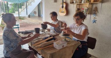Pictură și modelaj în aer liber, în Tabăra de pictură „Kreator Art – Dobrogea”, ajunsă la final - 3