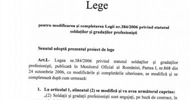 Informații de ULTIMĂ ORĂ privind statutul soldaților și gradaților profesioniști. Aviz favorabil în Comisia de Apărare! - 2