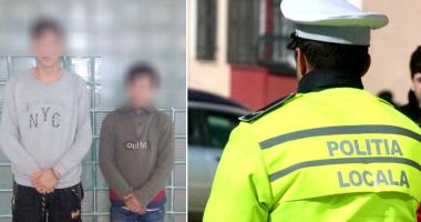 VIDEO / Tâlhari prinși de polițiștii locali
