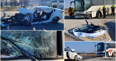 Stire din Eveniment : Un tânăr a sfârșit nevinovat, într-un accident înfiorător. Loganul în care era a fost spulberat de un autocar