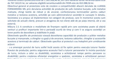 Finalizarea proiectului cu titlul „CREȘTEREA COMPETITIVITĂȚII SOCIETĂȚII LUANSA FORWARDING SRL PRIN ACHIZIȚIONAREA DE ECHIPAMENTE PERFORMANTE” - 2