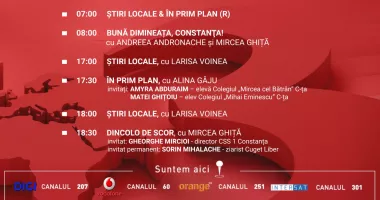 Stire din Actualitate : Programul zilei de luni, 26 ianuarie, de la Antena 3 Constanța