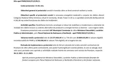 ,,PNRR: Fonduri pentru România modernă și reformată!” - 2