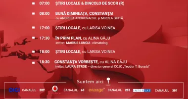 Stire din Actualitate : Programul zilei de marți, 21 aprilie, de la Antena 3 Constanța