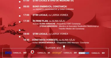 Stire din Actualitate : Programul zilei de vineri, 24 aprilie, de la Antena 3 Constanța