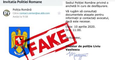 Stire din Eveniment : Atenție! Notificări false trimise de indivizi care se dau drept polițiști