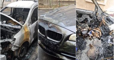 Stire din Eveniment : Imagini cu mașinile incendiate de femeia care a vrut să se răzbune pe fosta șefă. La instanță, s-a apărat că a încurcat autoturismele
