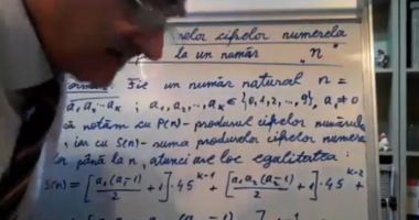Stire din Cultură-Educație : Un profesor de Matematică din Focşani a descoperit o formulă de calcul inedită: "Lucrul acesta nu fusese încă descoperit"