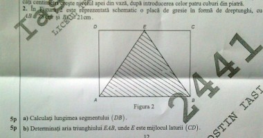 Vezi aici SUBIECTELE la MATEMATICĂ pe care le-au avut de rezolvat absolvenții de clasa a VIII-a la proba de astăzi - 2