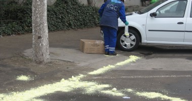 Mercurul de pe strada Soveja, acoperit cu praf de sulf | GALERIE FOTO - 1