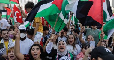 Miting şi marş pro-palestinian în Capitală