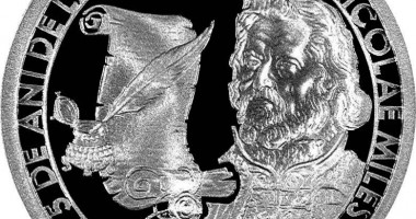 Monedă din argint dedicată lui Nicolae Milescu