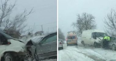 FOTO / GRAV ACCIDENT RUTIER LA CONSTANȚA. Două victime, de urgență la spital - UPDATE