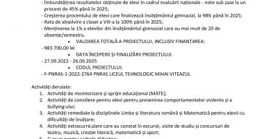 COMUNICAT DE PRESĂ  „PNRR: Fonduri pentru România modernă și reformată!” - 2