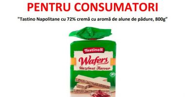 CONSTĂNŢENI, ALERTĂ ALIMENTARĂ! Napolitane cu SALMONELLA, retrase din magazine! ANSVSA: "Pot provoca afecțiuni grave"