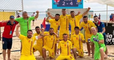 Naţionala de fotbal pe plajă a României, victorie mare în meciul cu Anglia