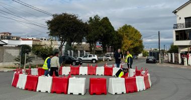 Stire din Politică-Administrație : Primăria Năvodari a amenajat un nou sens giratoriu în localitate