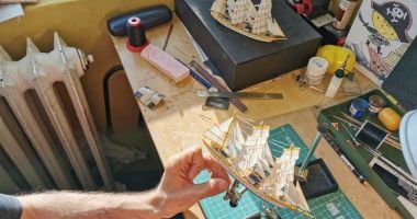 GALERIE FOTO. Navomodelist al Academiei Navale „Mircea cel Bătrân”, premiat pentru o machetă a bricului „Mircea” - 3