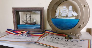 GALERIE FOTO. Navomodelist al Academiei Navale „Mircea cel Bătrân”, premiat pentru o machetă a bricului „Mircea” - 5