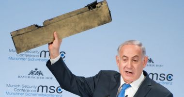 Netanyahu a venit la München cu o bucată dintr-o dronă iraniană